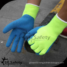 SRSAFETY 7G Acrylic Nappy Knitted latex palm coated safety glove